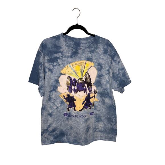 Meow Wolf The Navigator Blue Tie Dye Graphic Tee XL - Picture 1 of 4